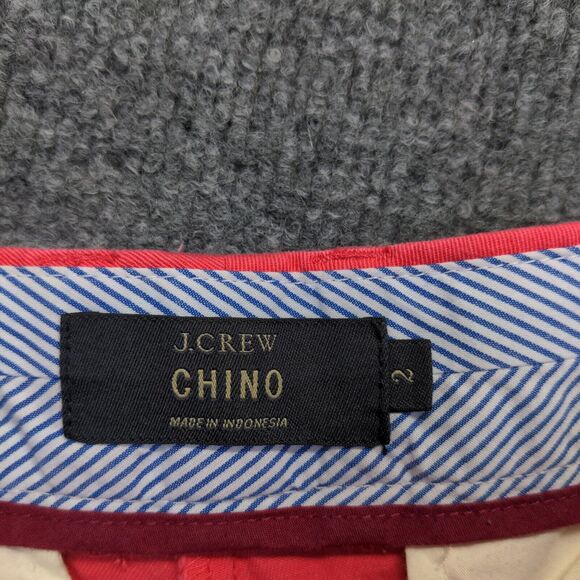 J. Crew Womens Chino Shorts Pink Size 2 Slash Pockets Cotton - Picture 10 of 11